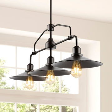Cade 34.25" Metal Farmhouse Industrial LED Pendant
